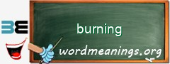 WordMeaning blackboard for burning